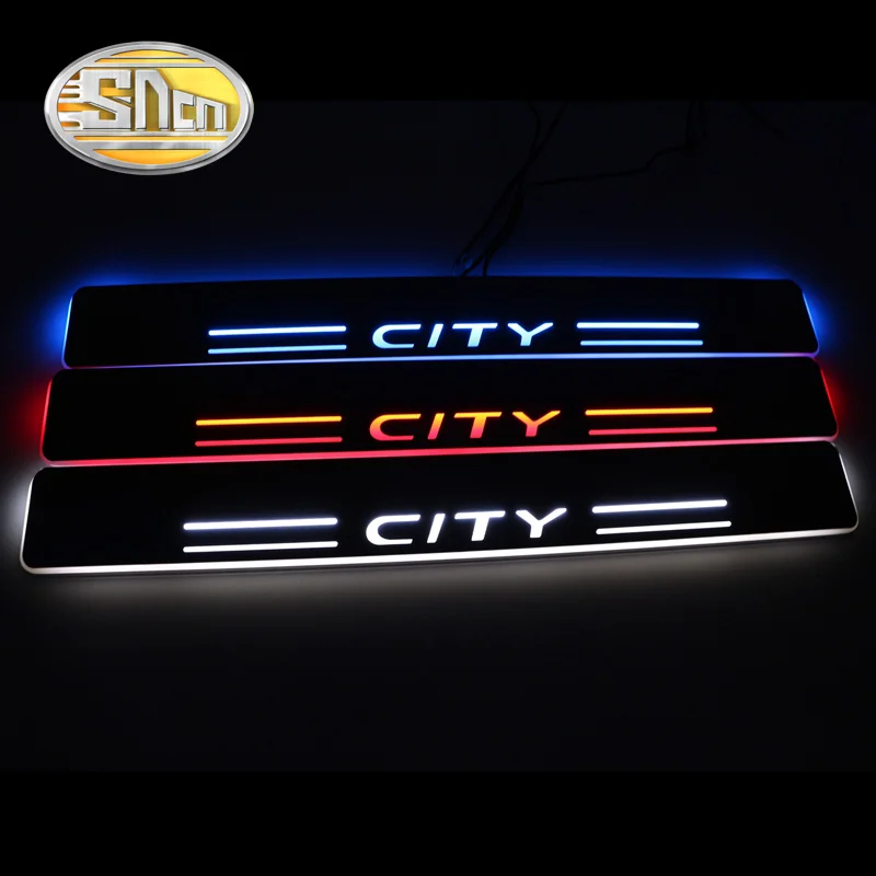 4 шт. подвижные светодиодсветодиодный автомобильные накладки на пороги для Honda CITY