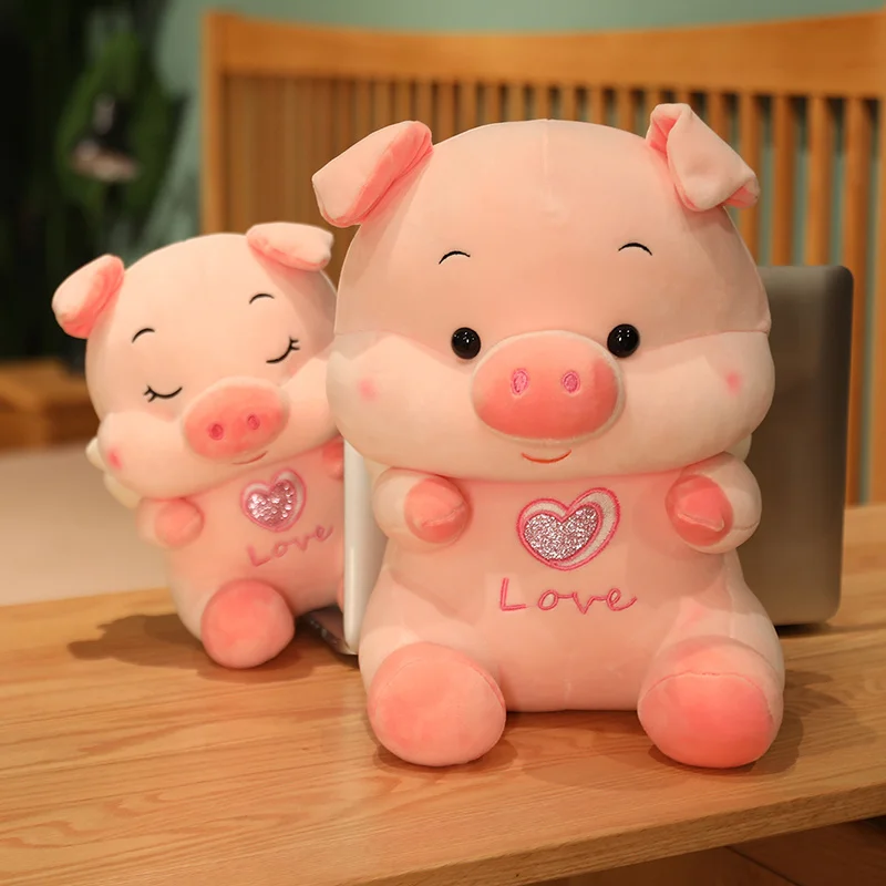Soft 10" Plush Toy Piggy Pig Cartoon Accompany Sleeping Stuffed Animal toys Gift 