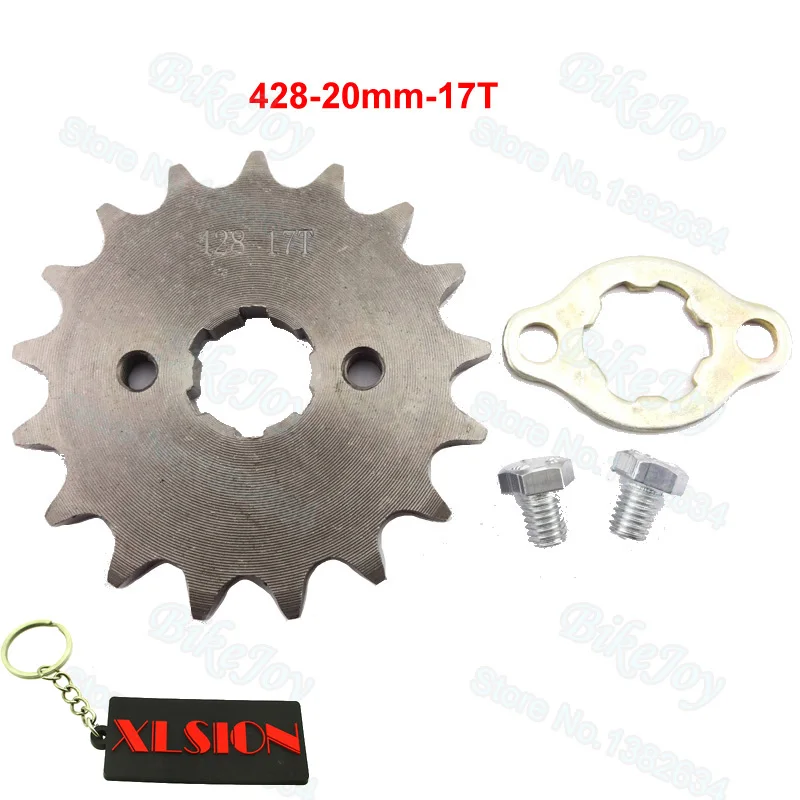 Цепь для мотоцикла 428 17T 20 мм ID передняя Звездочка двигателя 50cc 160cc Orion Apollo