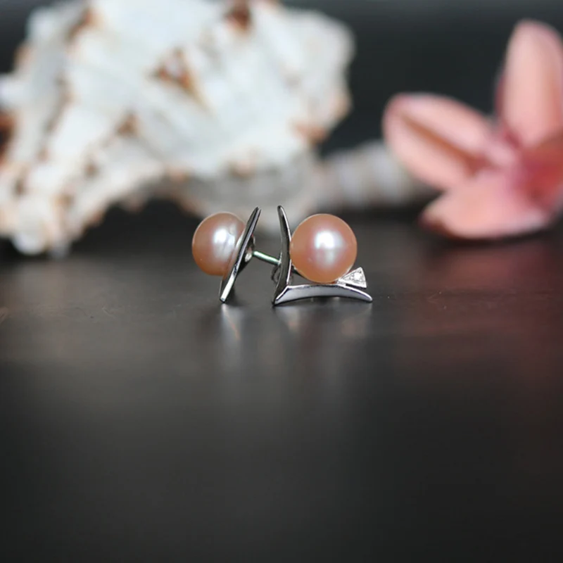 925 sterling silver pearl stud earring (10)