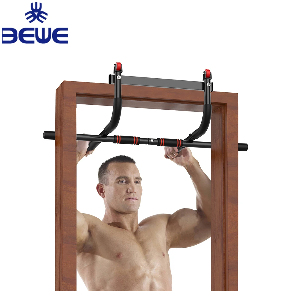 Multifunctional Adjustable Iron Door Pull Up Bar AB Roller Push-up Stand for Home Gym