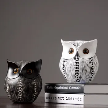 

Simple resin craftr crative home decorations owl shape high -end ilving room furnishingssoft 3
