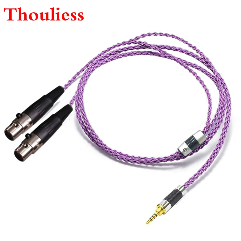 Thouliess HIFI 2 5 3 5 4 4mm XLR Balanced Earphone Headphone Upgrade Cable Silver Plated for Audeze LCD 3 LCD3 LCD 2 LCD2