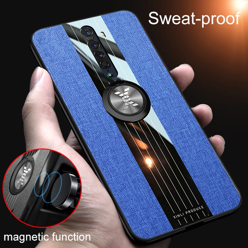 X Mark тканевый чехол s для Oppo Reno Z 10X Zoom Reno 2 Чехол Realme 3 5 Pro X X2 чехол кольцо держатель Автомобильный Магнитный чехол coque