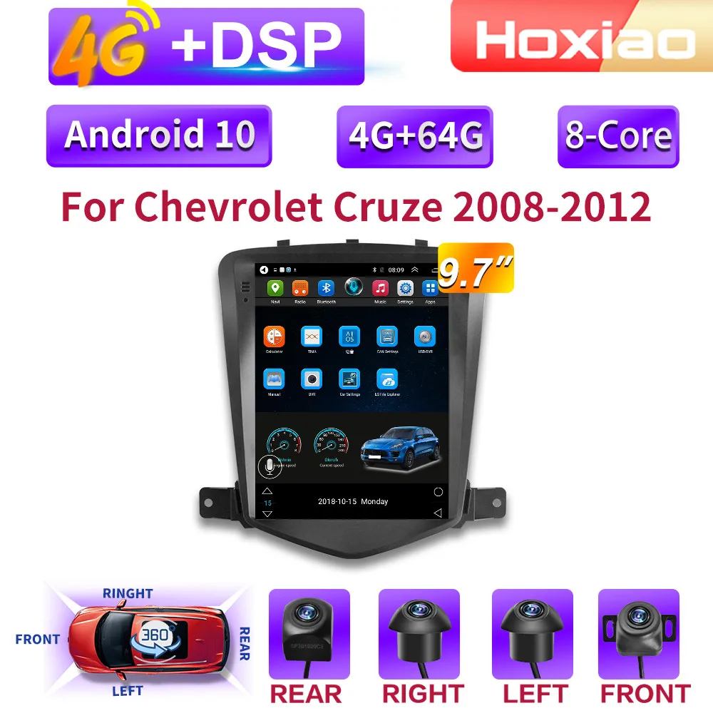 Автомагнитола 2 din для Chevrolet Cruze J300 360-2008 с GPS-Навигатором 4G Android 10 | Автомобили и