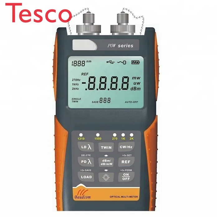 Fiber network power meter optic fiber with laser source