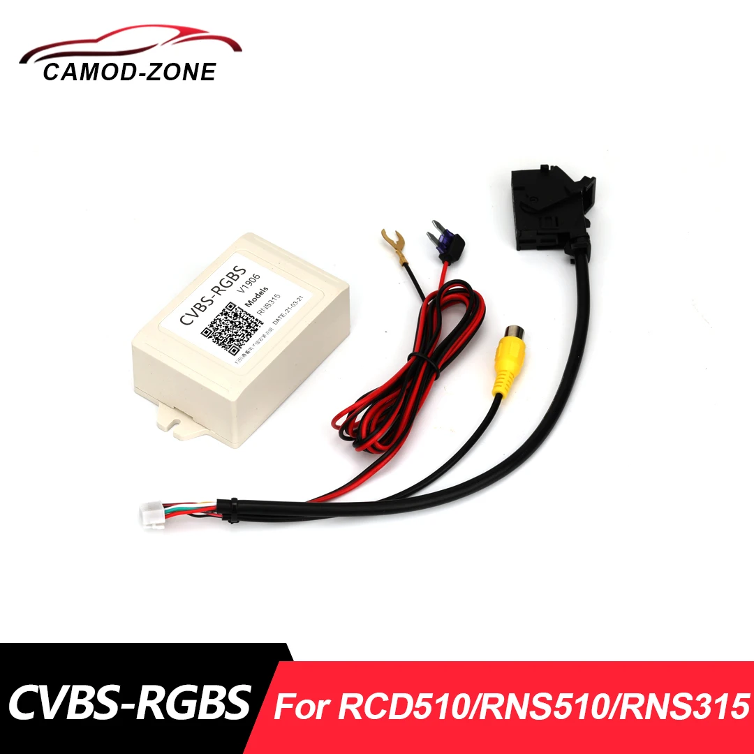 Переходник AV-преобразователь RGB V1906 для VW RCD510 RNS510 RNS315 радиопередатчик CVBS