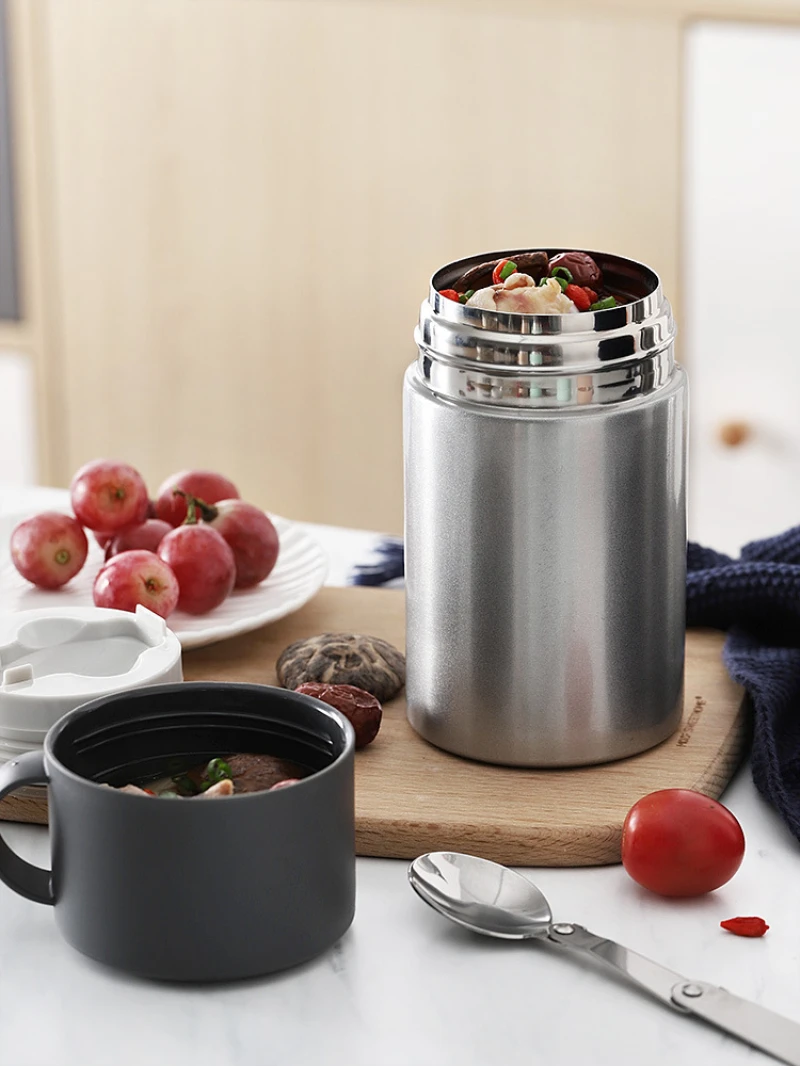 Portable Vacuum Lunch Box Keep Temperature Leakproof Stainless Steel