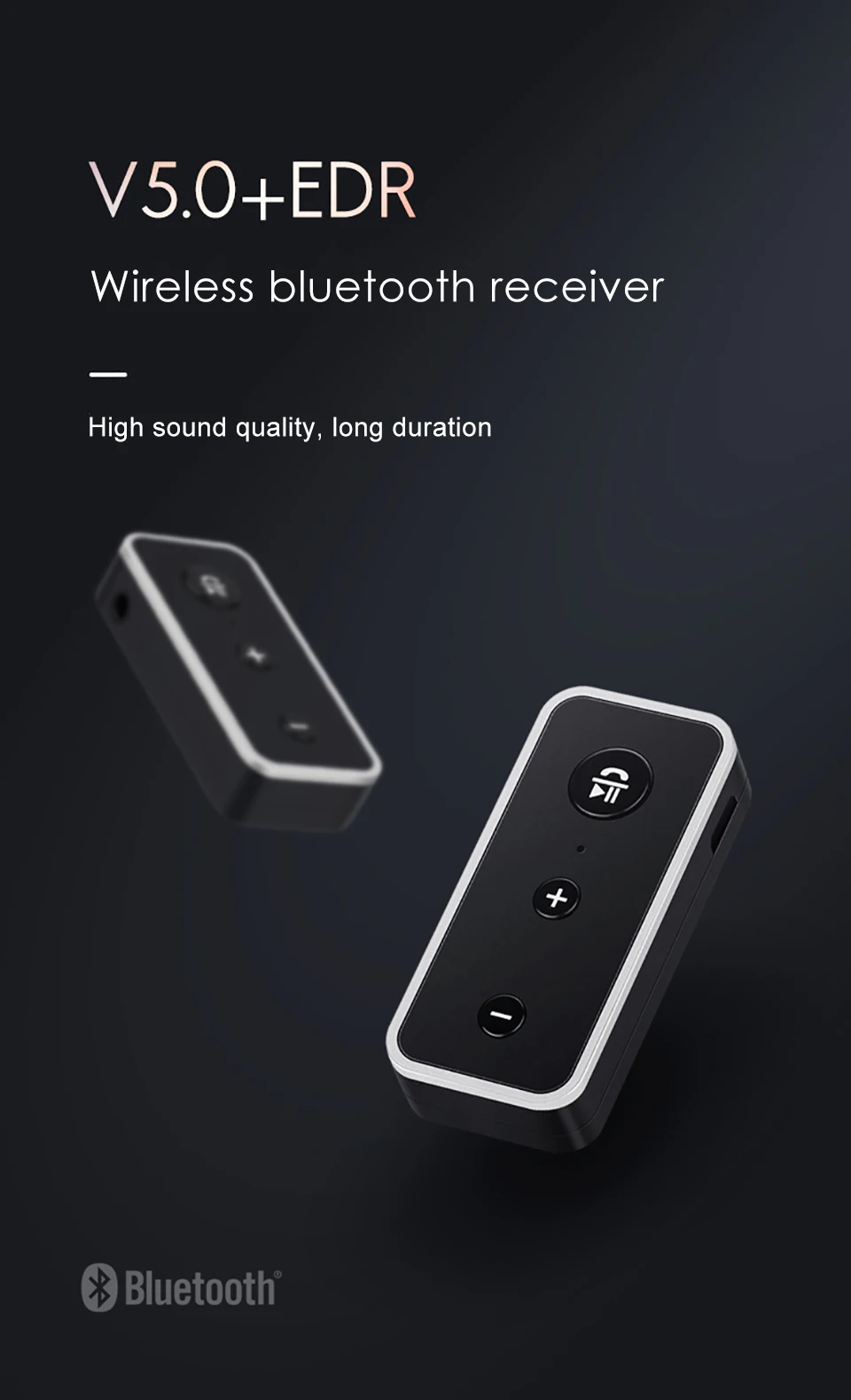 AOSHIKE Bluetooth приемник 5,0 EDR AUX автомобильный беспроводной стерео музыкальный аудио приемник для динамиков наушников громкой связи