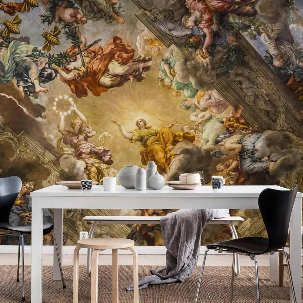 Igreja Renascentista Italiana Antiga Wallmural em Pintura Colorida Pw315509183