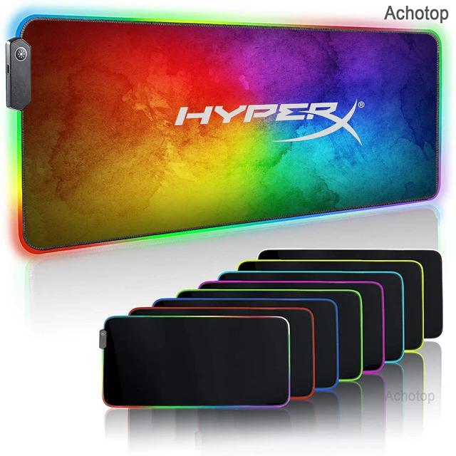 HyperX RGB Gaming Mouse Pad LED Soft Extra Extended Large Mousepad Gamer Anti-Slip Rubber Base XL PC Computer Keyboard Mouse Mat 4