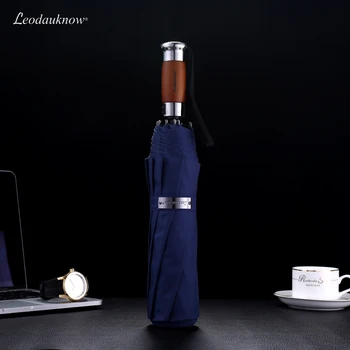 

Genuine Brand Large Folding Umbrella Rain 1.2 Meters Business Men Automatic Umbrellas Windproof Male Parasol Dark Blue And Black
