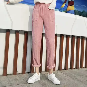 

KANCOOLD pants Women Solid High Waist Casual Loose Straight Trouser Harem Pants Spring Summer fashion new women pants 2019DEC25