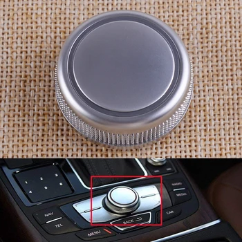 

DWCX Chrome Car MMI Control Knob Rotary Menu Navigation Cover 4G0919069 Fit for Audi A6 S6 C7 A7 RS6 RS7 2014 2015 2016 2017
