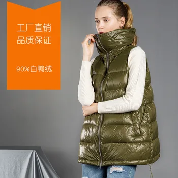 

90%duck Down Jacket High Quality Thick Down Feather Female Vest Mid-length WOMEN WOMEN Winter Large Size WOMEN Coat WOMEN