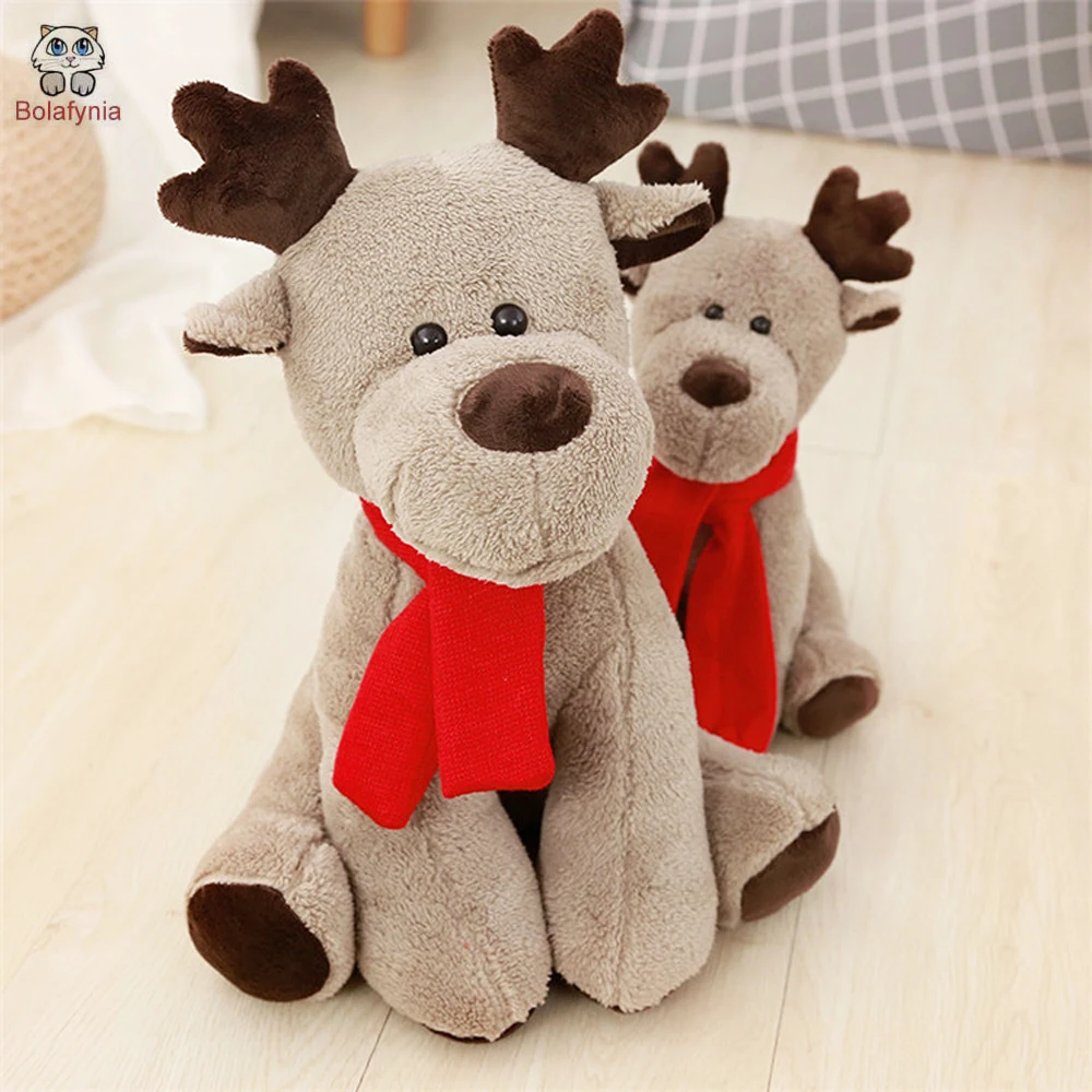 Children Plush Toy Christmas Moose Doll Kids Stuffed For Christmas Birthday Gift