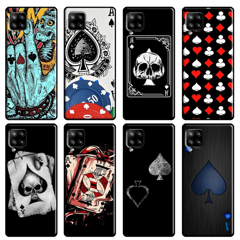 Ace of Spades Poker For Samsung Galaxy A12 A52 A72 A71 A51 A41 A31 A70 A50 A40 M31 A02 A20e A21S Phone Cover | Мобильные телефоны и