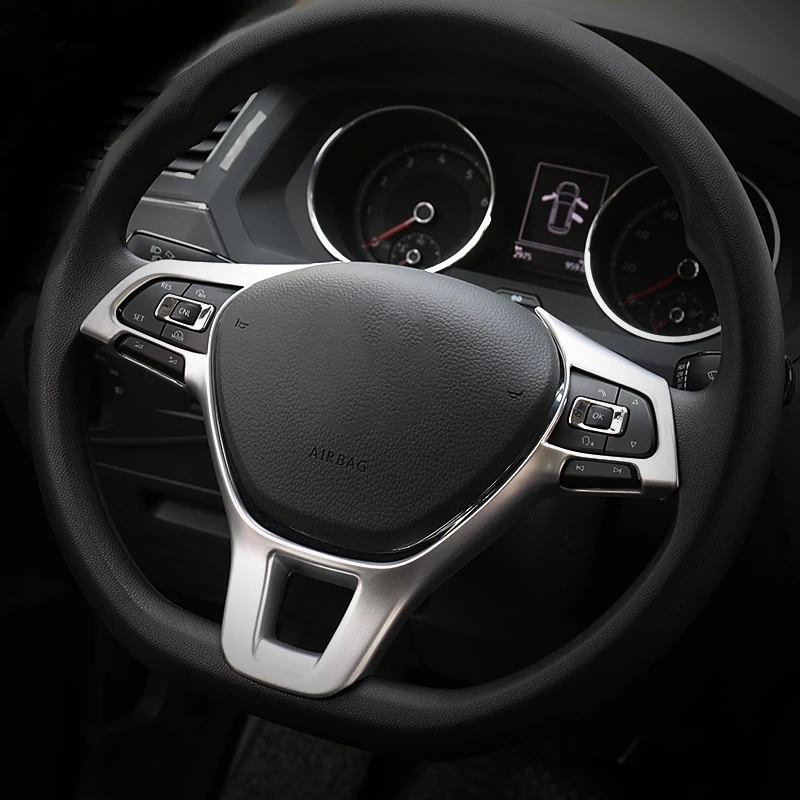 1 шт. ABS Руль Накладка рулевое колесо кнопки крышка наклейки для автомобиля Volkswagen VW Tiguan аксессуары
