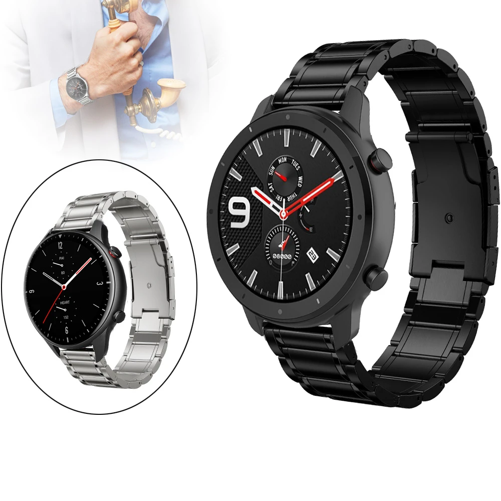 22mm Titanium Alloy Strap For Xiaomi Huami Amazfit Stratos Pace 2 2s  Suitable For Gtr 47mm/gtr2 Replacement Bracelet Accessories - Smart  Accessories - AliExpress