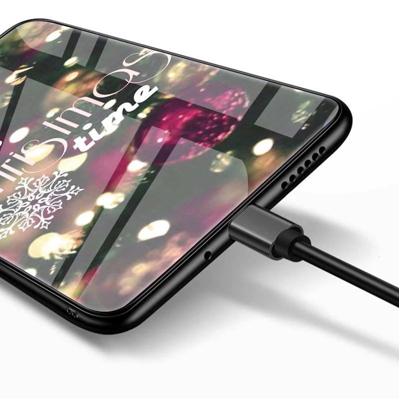 Чехол из закаленного стекла для Xiao mi 9 8 A3 CC9 CC9e Pocophone F1 A1 A2 Lite Explorer SE 6 Чехол для новогоднего рождества для mi 9T Pro