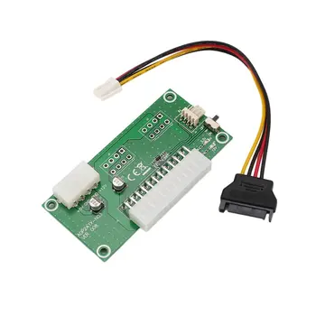 

Professional Desktop ATX 24Pin Dual PSU Power Supply Sync Starter Extender Cable Connector With Power Indicator