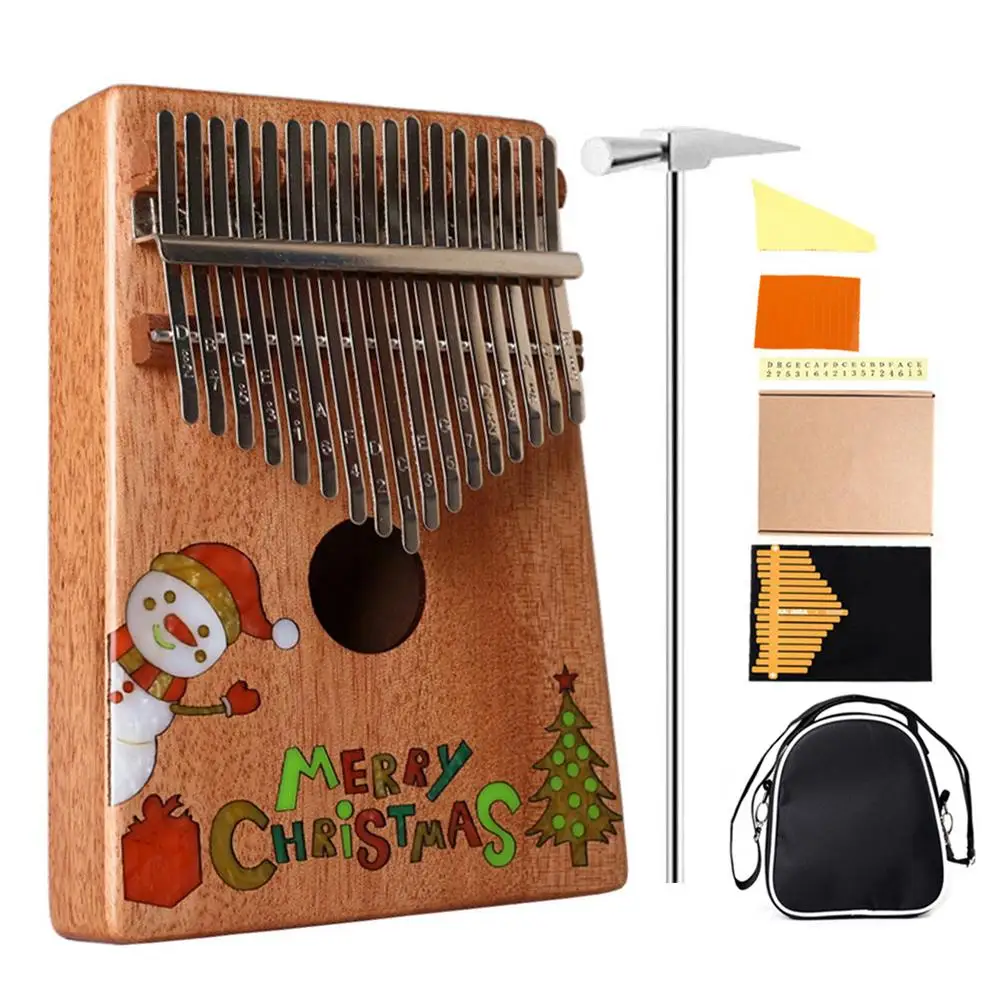 17-Tone Kalimba большой палец пианино Пальчиковое пианино детский деревянный музыкальный инструмент игрушки для начинающих ребенок Рождество большой палец пианино