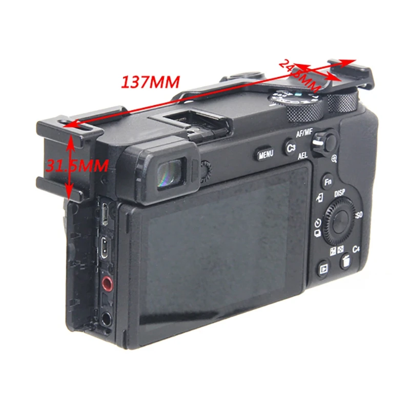 Двухголовый Адаптер для крепления на холодную башмак Sony A6600 Плата расширения