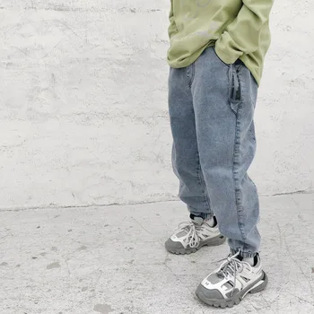 

Hip-hop hildren's Clothing Spring New Boy's Jeans Big Boy's Denim Pants Korean Spring Fashion