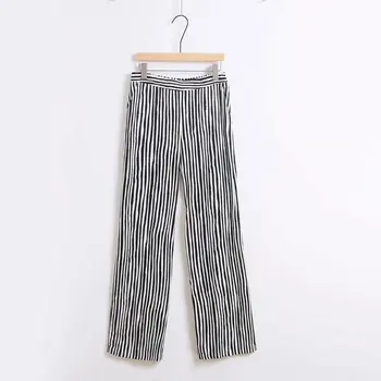 

Woah 2019 Xz40-2194 European and American fashion stripe casual pants