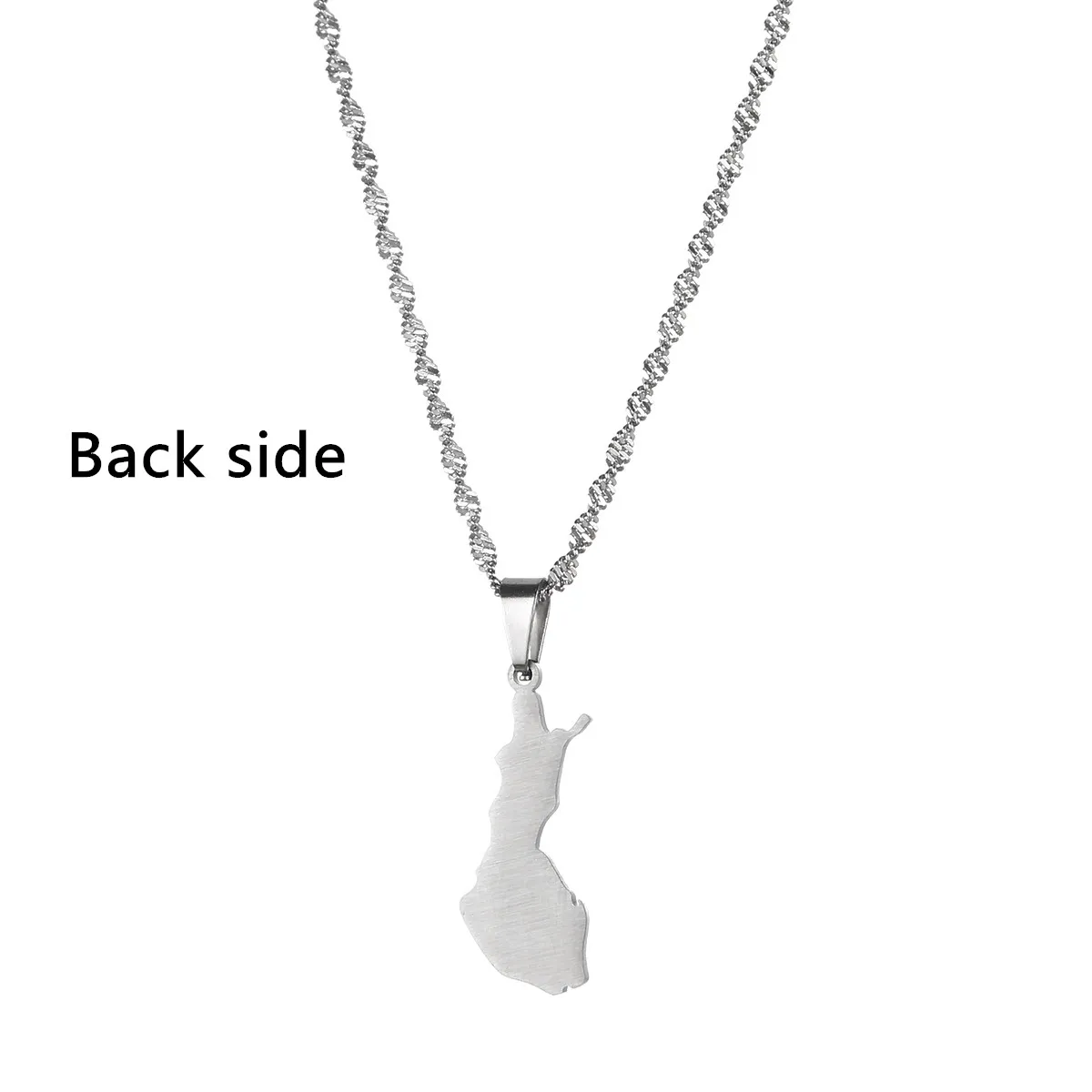 Suomen Tasavalta Map Pendant Necklaces for Women Suomi Finland Maps Chain Jewelry 3