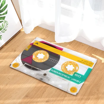 

Camera Music Tape Print Home Enteance Doormat Gamepad Rectangle Absorbent Kitchen Carpet Home Decor Anti Slip Bathrooom Rugs