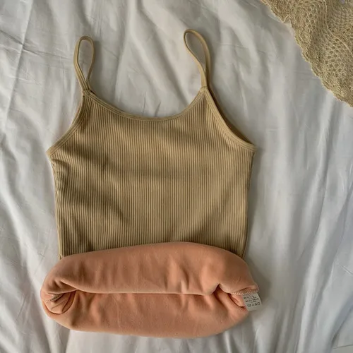 beige braces Shop1314 бархатные мягкие майки, жилет для женщин, тонкие, высокие, эластичные, зимние, на подтяжках, разные цвета, плотные, теплые, под рубашку, camisas hombre - Цвет: beige braces