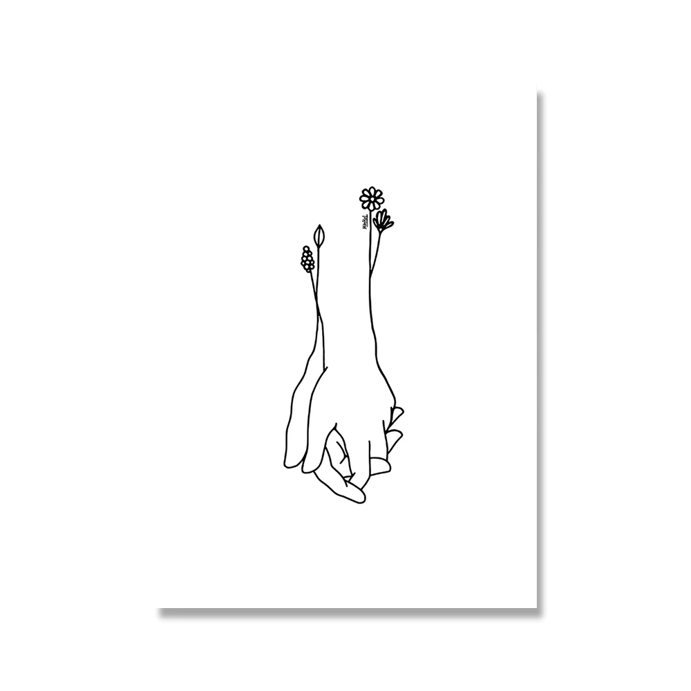 Wall-Art-Line-Drawing-Girl-Print-Minimalist-Simple-Fashion-Poster-Women-Flower-Leaf-Hand-Body-Sketch (1)