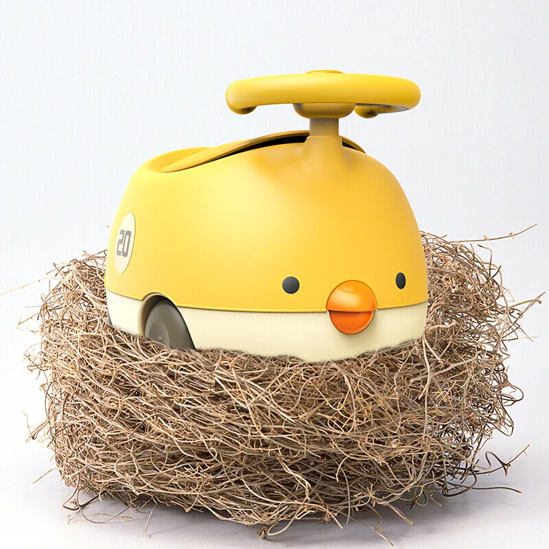 Baby Shining 2 in 1 Kid Toilet 1-6Y 3 Color Chicken Portable Toilet Boy Girl Baby Urinal Cartoon Covered Urinal Ride on Toy Gift