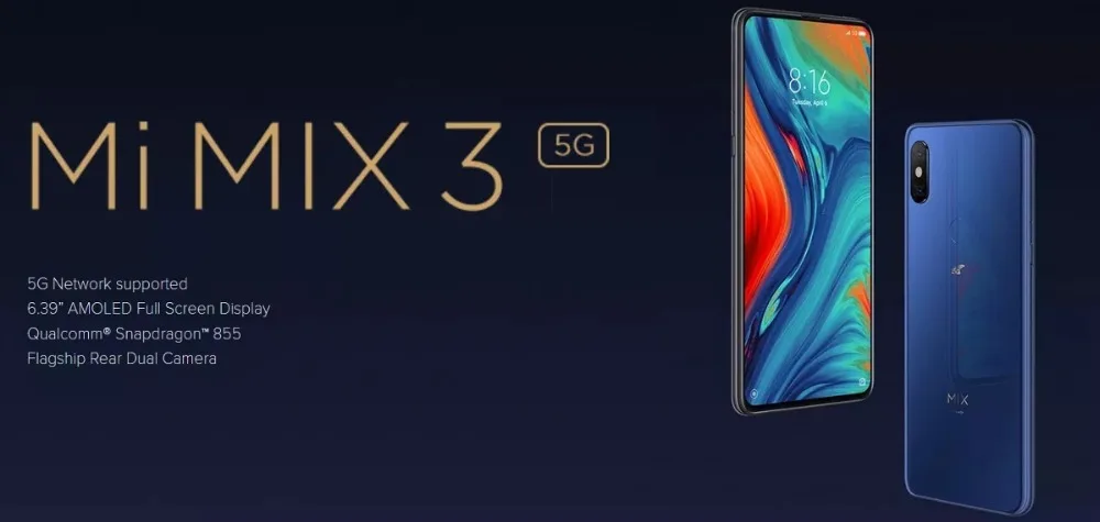 Глобальная версия Xiaomi mi x 3 5G версия 6 ГБ 128 Гб мобильный телефон NFC Восьмиядерный процессор Snapdragon 855 6,3" AMOLED экран смартфон