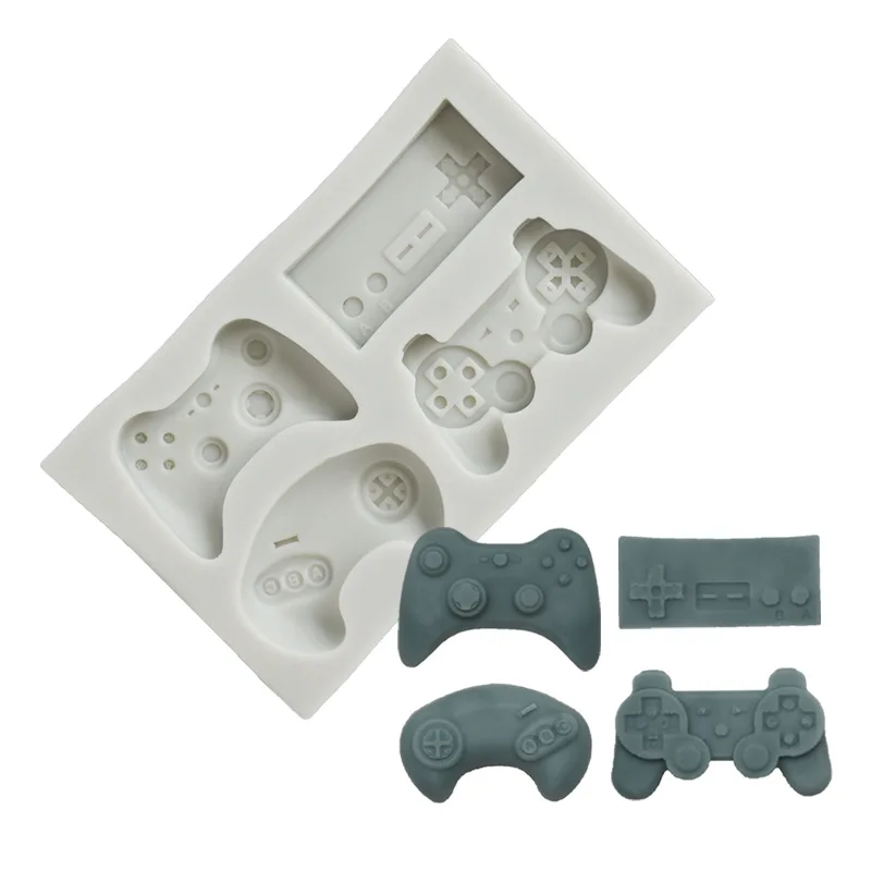 

Creative Game Console 4 Hole Silicone Mold Fondant Cake Chocolate Mold Pastry Baking Supplies Biscuits DIY Kitchen Tools