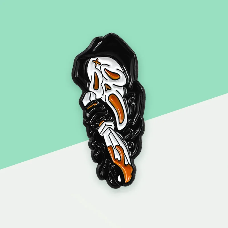 Броши в виде страшных призраков криков острых ножей броши булавки стиле панк