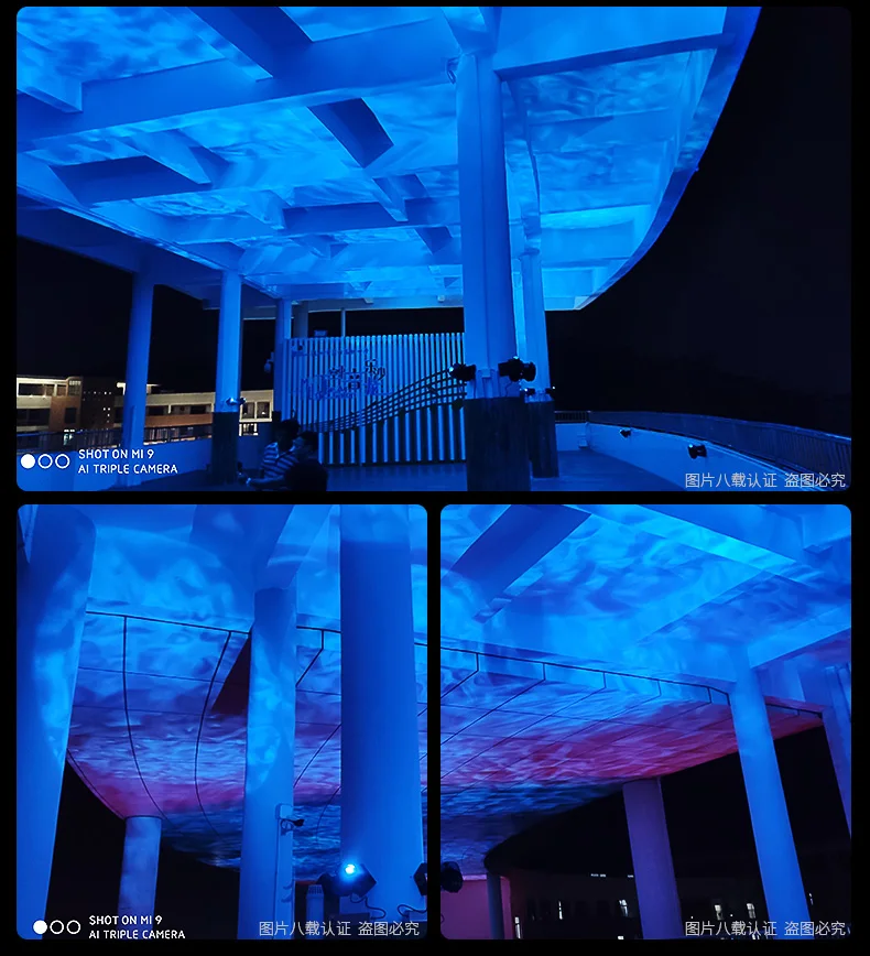 Ocean water waving  Lamp indoor atmosphere Light with 50W, 80W,150W outdoor Waterproof Led Projector for Park,Bar,Swimming pool 3