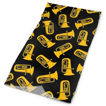 

Isolated Tuba Musical Instrument Pattern Tube Bandanas Headwear Headband Magic Scarf Face Mask Neck Gaiter