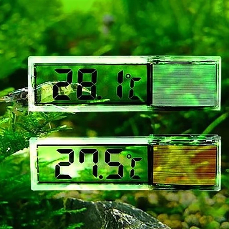 Acuario termómetro impermeable acuario termómetro LCD electrónico Digital pescado de temperatura del tanque acuario de peces y tortugas Deco