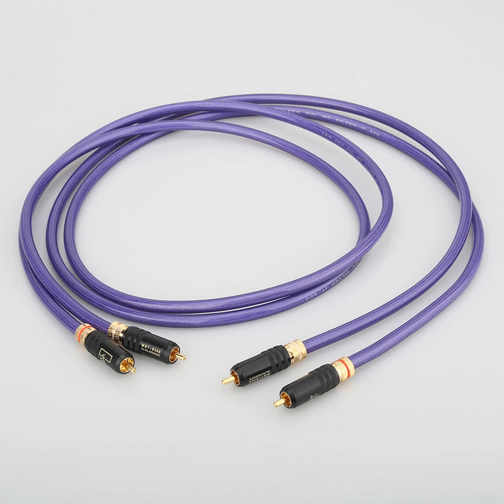 

Pair MC-SILVER IT 65 RCA audio interconnect cable with Gold plated RCA plug