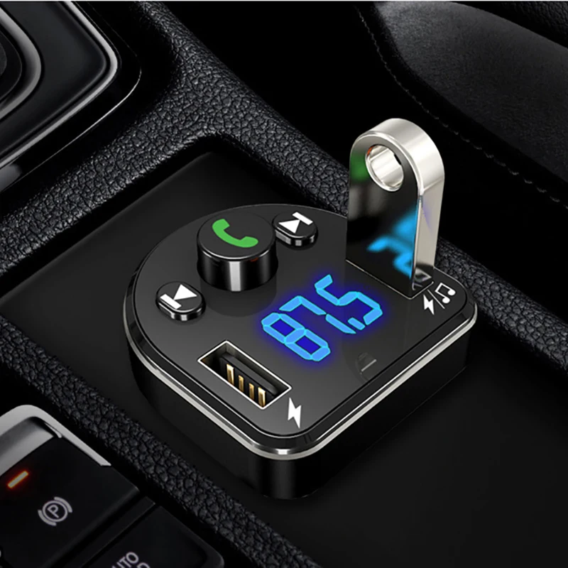 DSMOTEK беспроводной автомобильный FM Tansmitter Bluetooth 4,2 Handsfree автомобильный комплект MP3-плеер двойной USB зарядка телефона DC 12 В FM модулятор