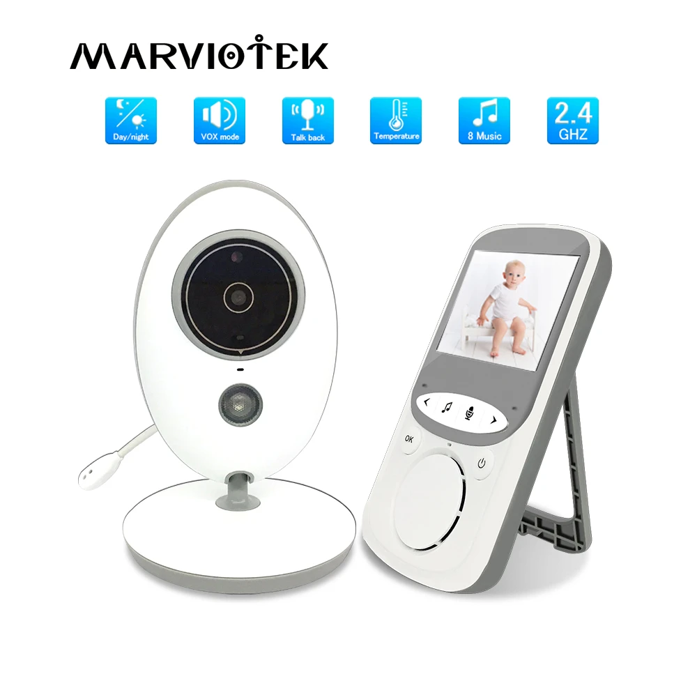 Baby Monitor With Camera Wireless Music Intercom Ir Audio Video Nanny Camera Temperature Monitoring Babysitter Vb605 Baby Phone Baby Monitors Aliexpress