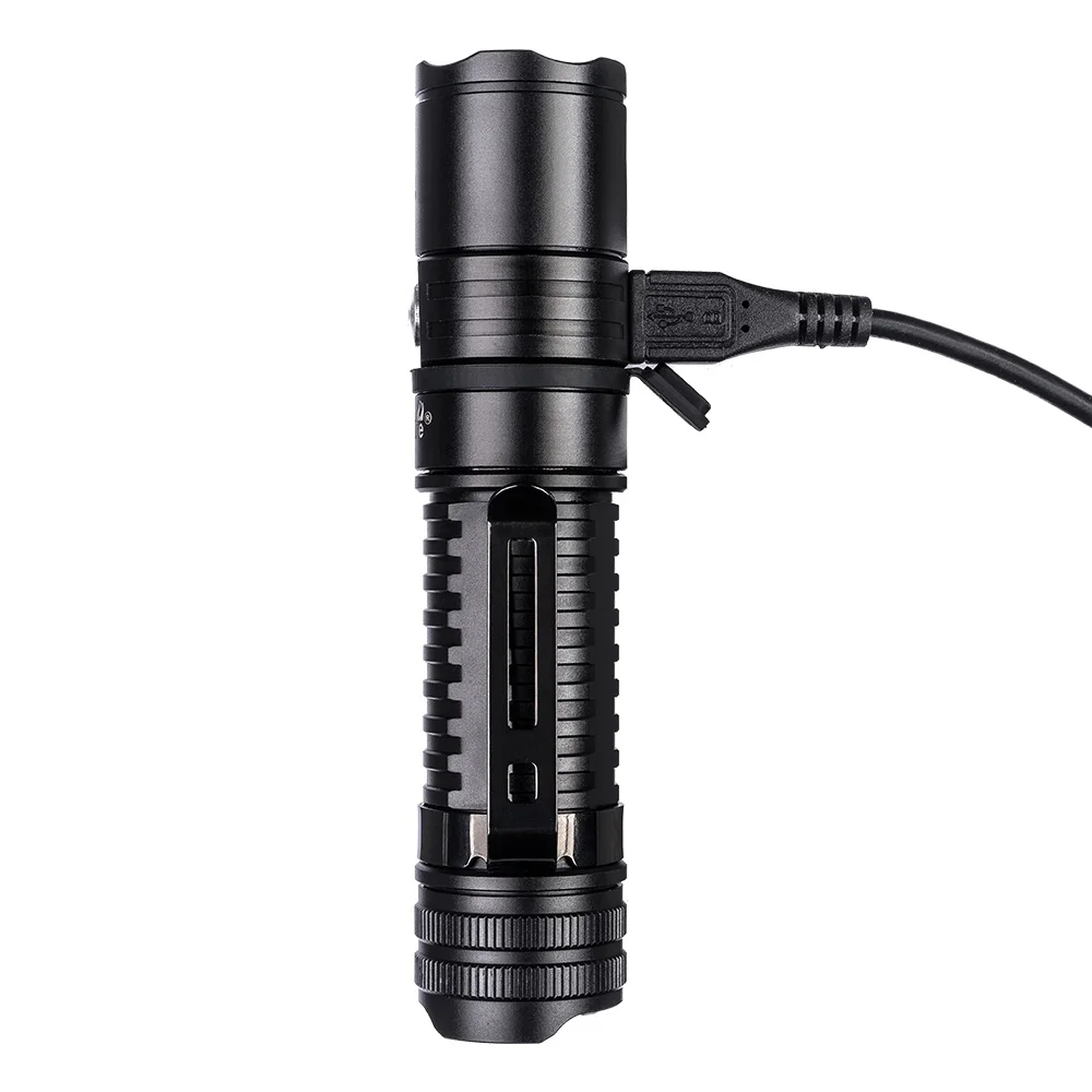 Trustfire E3R EDC фонарик Cree XPL 1000lm 18650 USB Перезаряжаемый фонарь IPX8 фонарик с индикатором питания для домашнего использования