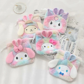

Sanrio Hello Kitty My Melody Cinnamoroll PomPomPurin Kuromi Cosmetic Bag Drawstring Pocket Bag Sundries Storage Bag Makeup Bags
