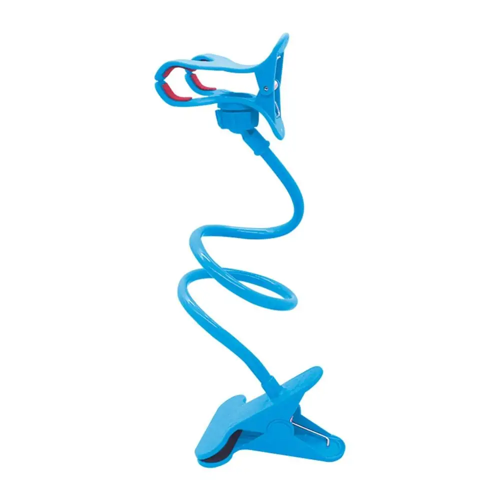 Универсальный держатель для мобильного телефона huawei Гибкая длинная рука ленивый зажим держателя телефона кровать планшет кронштейн для крепления автомобиля для iPhone XS 8 - Цвет: Небесно-голубой