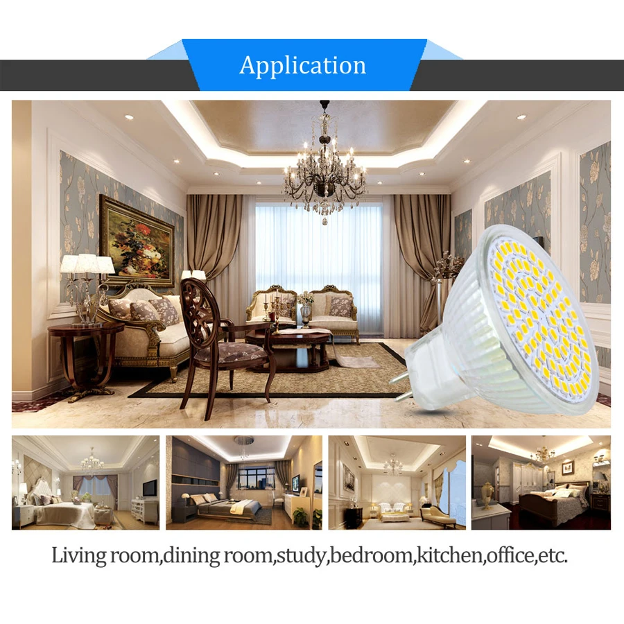 Светодиодный светильник MR16 GU5.3 яркость A + 2835SMD 220 В 4 Вт 6 8 Вт|mr16 gu5.3|gu5.3 ledbulb lamp |