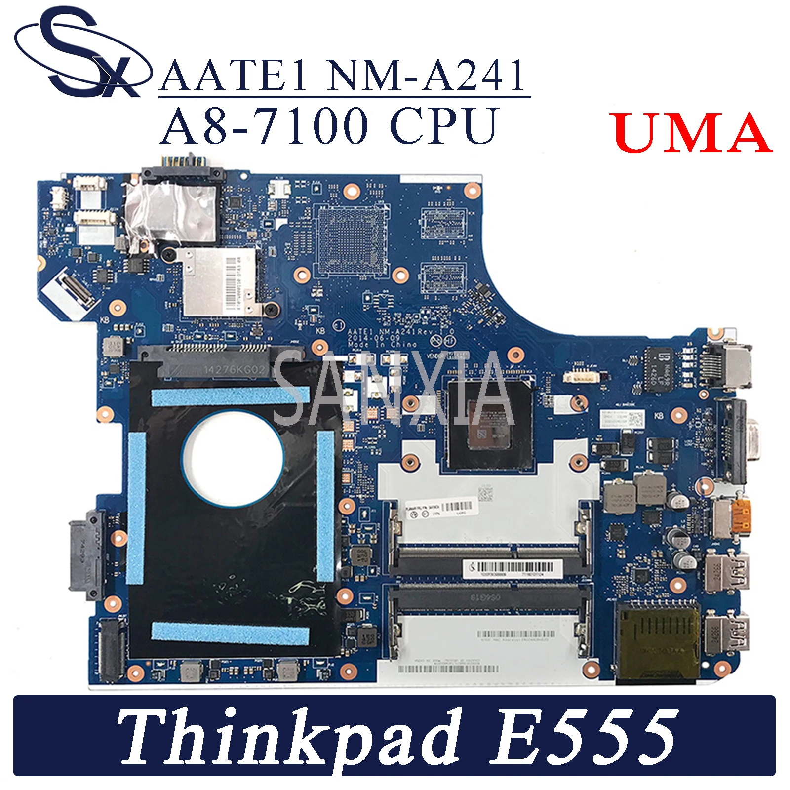 KEFU AATE1 NM-A241 материнская плата для ноутбука Lenovo ThinkPad E555 оригинальная A8-7100 UMA |