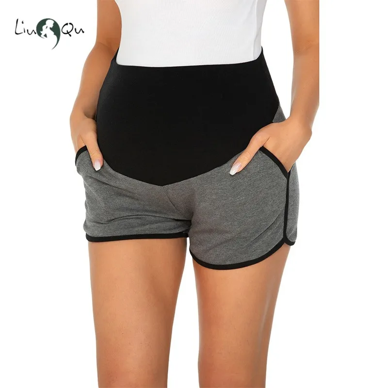 summer maternity clothes Maternity Summer Shorts Stretchy High Waist Fitness Short with Pocket Pregnant Pants Soft Abdomen Shorts Women Maternity Clothes cute maternity clothes