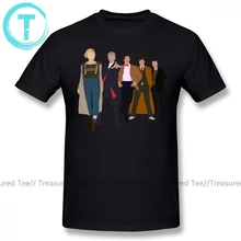 Футболка "Доктор Кто" Доктор Кто все пять современных докторов костюм DW вдохновленная футболка 4xl футболка с короткими рукавами хлопковая футболка